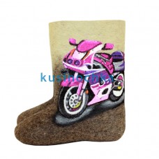 Детские валенки "Мотоцикл"