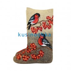 Женские валенки «Снегири на рябине»
